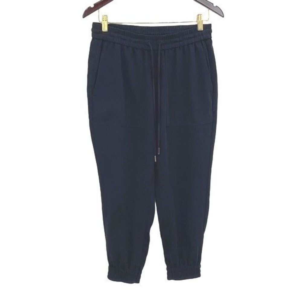 Ann Taylor‎ Womens Polyester Drawstring Cropped Jogger Pants Black Size SP